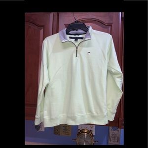 Tommy Hilfiger Light Green 1/4 Zip Pull Over Shirt